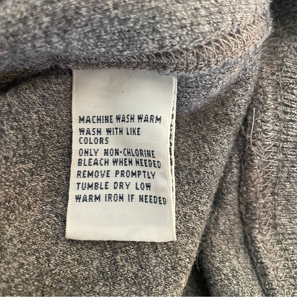 Ralph Lauren Heather Gray Polo 2 button tall collar sweatshirt material size PS - Picture 9 of 9